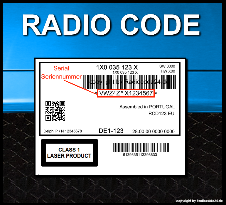 Delphi VW Radio Code
